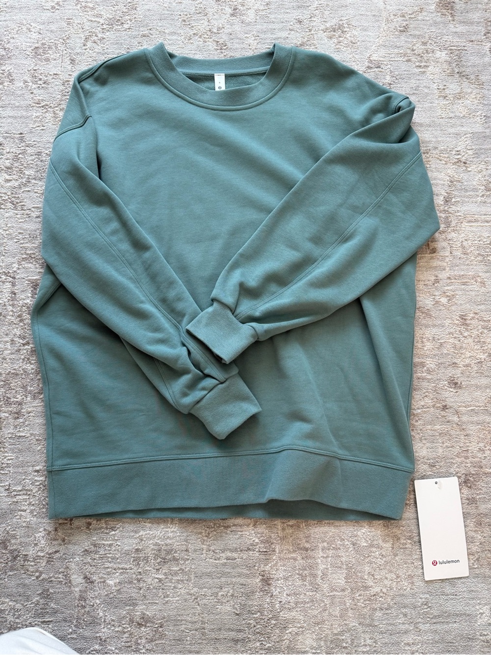 Lululemon perfectly oversized crew sweatshirt tidewater teal brand new with tag